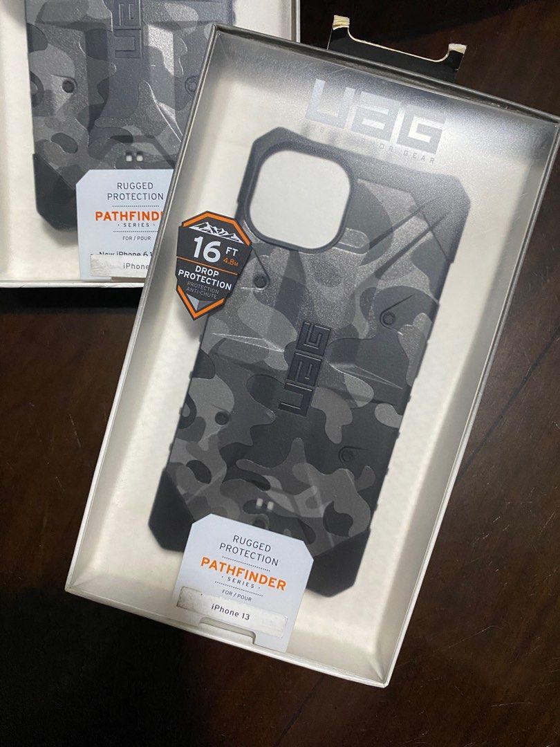 Original UAG Pro Pathfinder Midnight Camo for iPhone 13 (Category: Cases & Sleeves) located in Manila. Submitted by razelysonn (Listing ID 1325015883, Image 2). Description: Brand new & Original Fixed at 1,250 EACH LAST 2PCS.