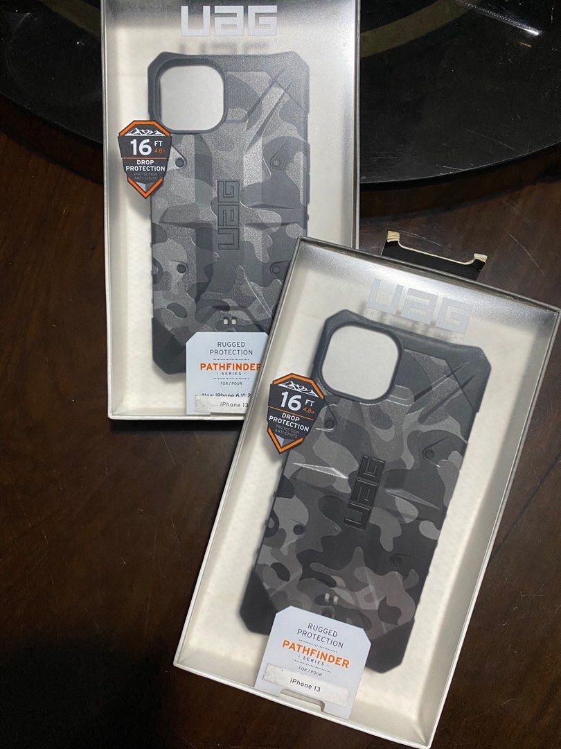 Original UAG Pro Pathfinder Midnight Camo for iPhone 13 (Category: Cases & Sleeves) located in Manila. Submitted by razelysonn (Listing ID 1325015883, Image 1). Description: Brand new & Original Fixed at 1,250 EACH LAST 2PCS.