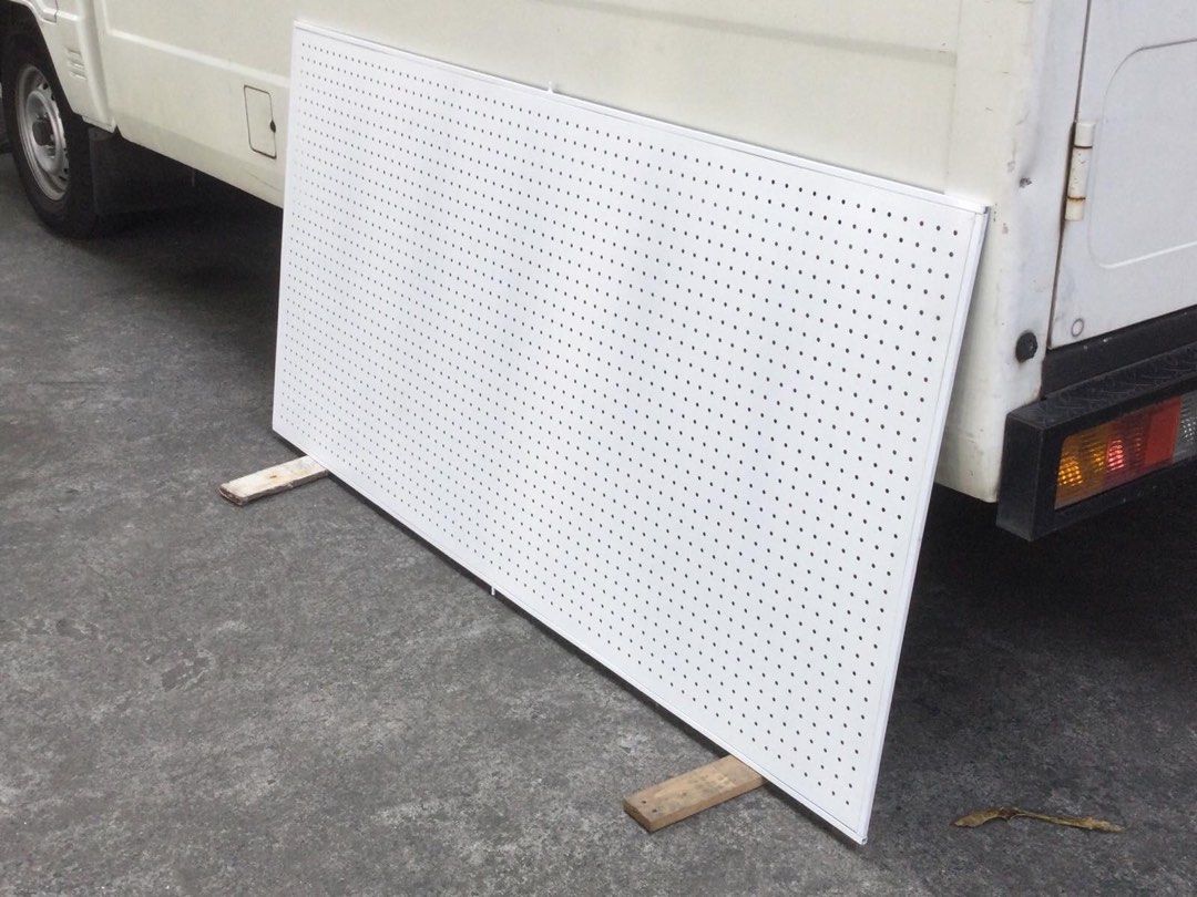 Perforated Board with frame for wallmounted ( Pegboard ) (Category: Wall Decor) located in Manila. Submitted by shelvesanddisplay (Listing ID 1324938954, Image 1). Description: Size: 83cm x 150cm 83cm x 170cm 83cm x 190cm Thick: 1mm Color : white powdercoated Material: metal powdercoated Shelves and display 1449 pres. Quirino ave. Paco Manila beside A Taste of italy Celphone no. : 09177269749 and 09177268814 Telephone No. : 7215-6272 and 85625004