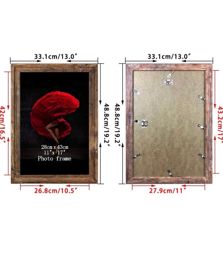 17 inch frame in cm best sale
