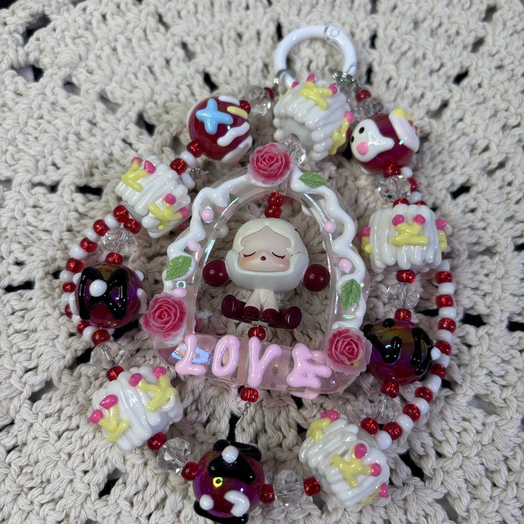 POPMART POPBEAN phone straps (w handpainted frame design