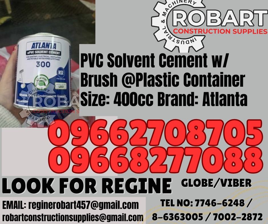 PVC Solvent Cement w/ Brush @Plastic Container Size: 400cc Brand ...