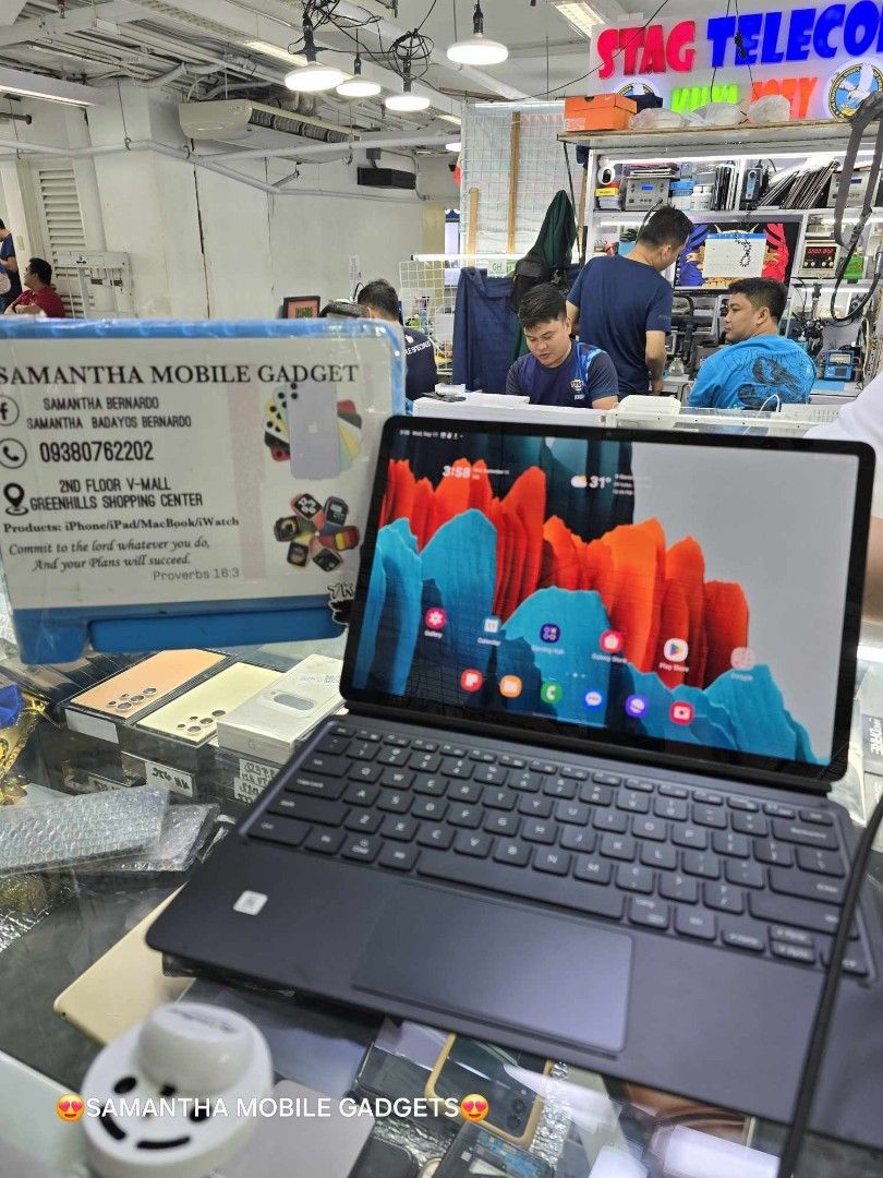 Samsung Galaxy Tab S7 Plus 8gb 256g LTE Cellular (Category: Android) located in Quezon City. Submitted by samanthaga21954 (Listing ID 1325003203, Image 3). Description: Samsung Galaxy Tab S7 Plus 8gb 256g LTE Cellular Secondhand Keyboard and pen Included Onhand Stock.