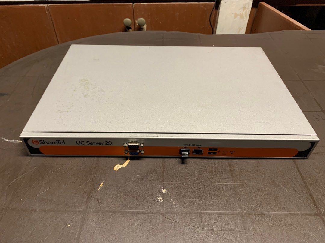 ShoreTel UC-20 Unified Communications Server (Category: Networking) located in Paranaque City. Submitted by seb_trading (Listing ID 1325087517, Image 1). Description: ShoreTel UC-20 Unified Communications Server The ShoreTel UC-20 Unified Communications Server was designed to simplify delopyment. It is equipped with an Intel Celeron E3400, DualCore 2.6 Ghz processor. Features Processor: Intel Celeron E3400, DualCore 2.6Ghz, 800FSB Memory: 4.0GB, 
