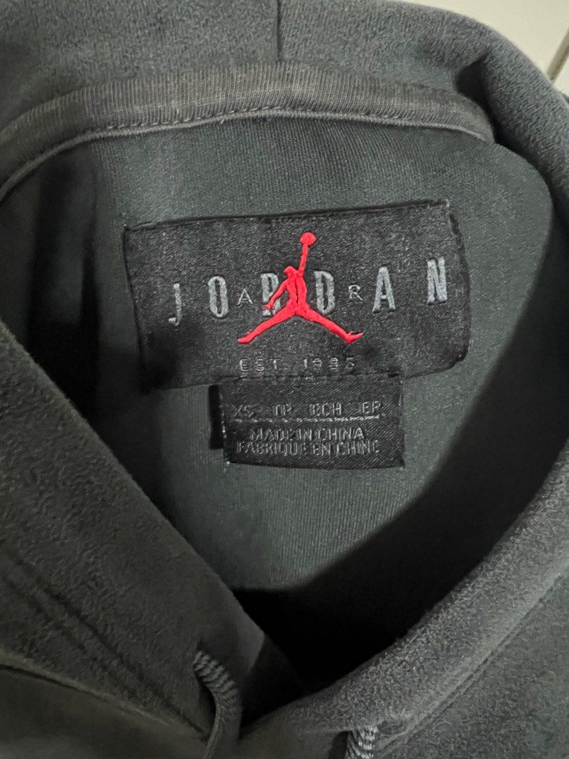 Travis Scott Jordan washed suede hoodie Grey XS Men s Fashion Coats Jackets and Outerwear on Carousell