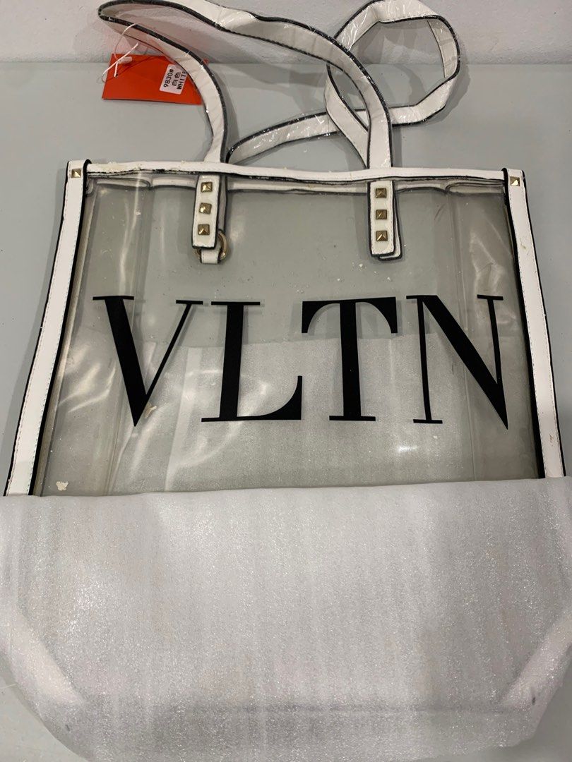 VLTN transparent Tote Bag Women s Fashion Bags Wallets Tote Bags on Carousell