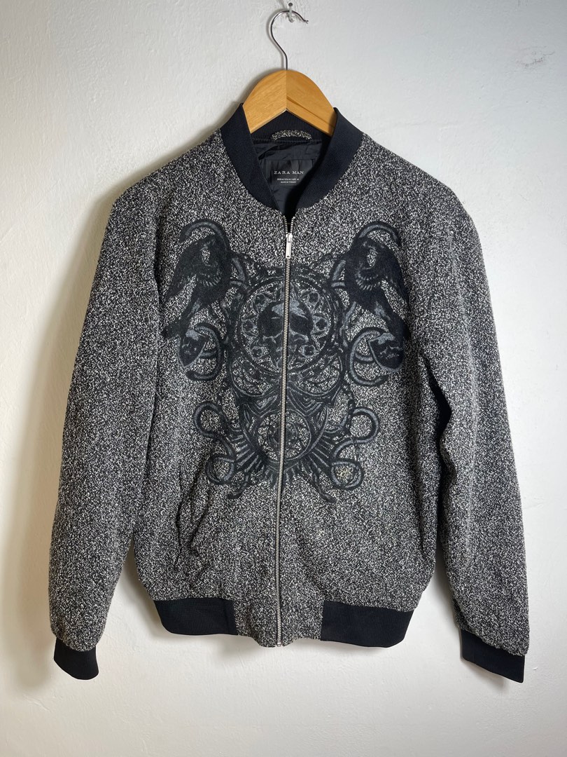 Zara Man Skull wool jacket burberry gucci givenchy prada jacket hoodie Men s Fashion Coats Jackets and Outerwear on Carousell