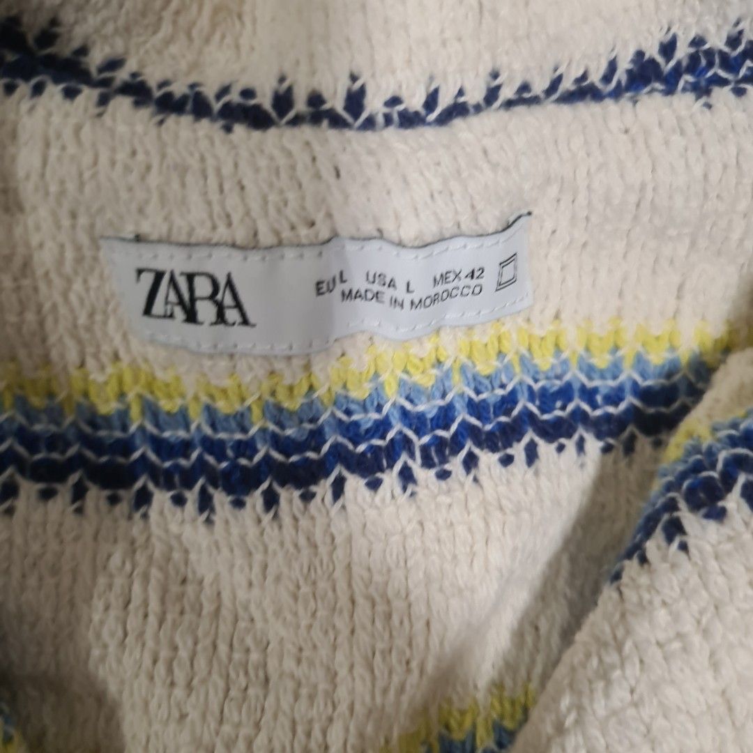 Zara Striped Crochet Top (Category: Tshirts & Polo Shirts ) located in Quezon City. Submitted by Strawhat10 (Listing ID 1324960895, Image 3). Description: used only once bought at Zara Trinoma Sleeve length: 9.5 inches Pit to pit: 20 inches Length from shoulder: 25.5 inches.