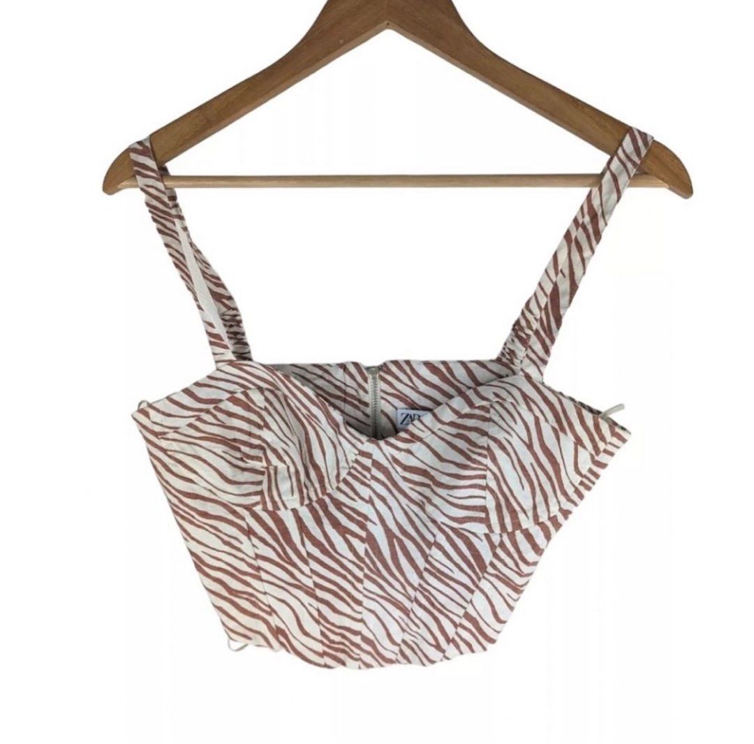 Zara Zebra Print Corset Top (Category: Others Tops) located in Manila. Submitted by weekndlabel (Listing ID 1325076044, Image 2). Description: .