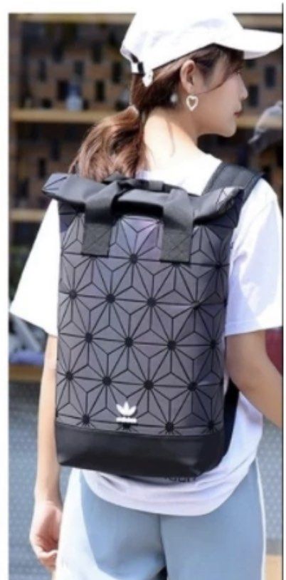Adidas Issey Miyake backpack leisure bag Multicolor bag double roll backpack bag