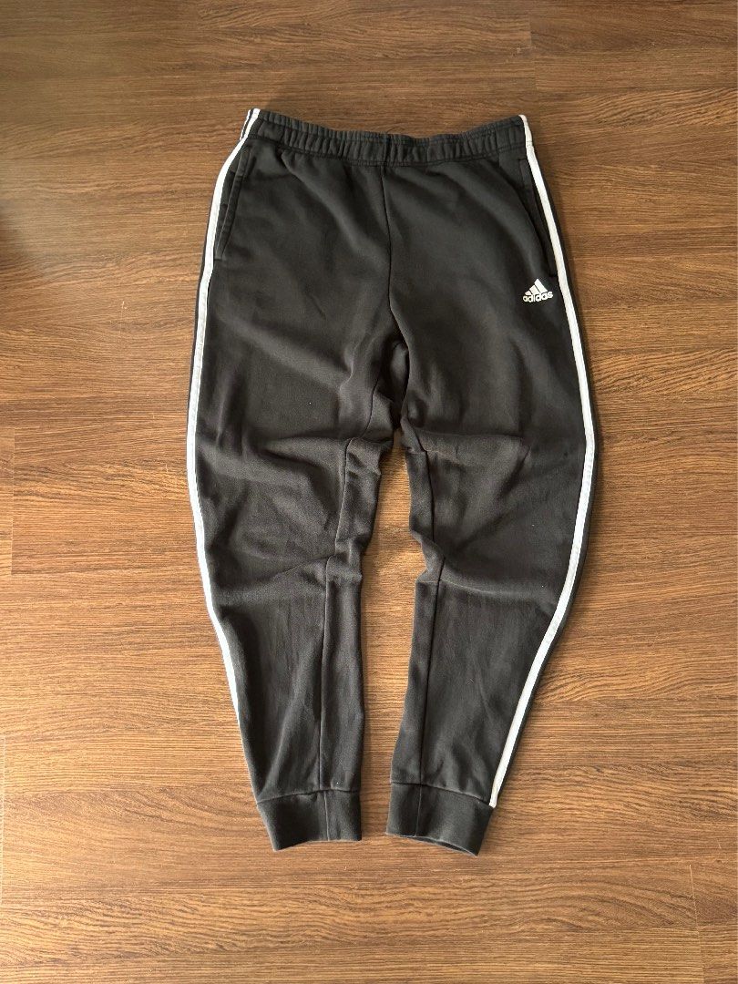 Adidas joggers (Category: Joggers) located in Binan City. Submitted by luckythriffs (Listing ID 1325112084, Image 1). Description: Adidas joggers Condition: 9/10 Issues: none ~Dimes~ (XL) on tag Length: 39” Waist: 32-34.