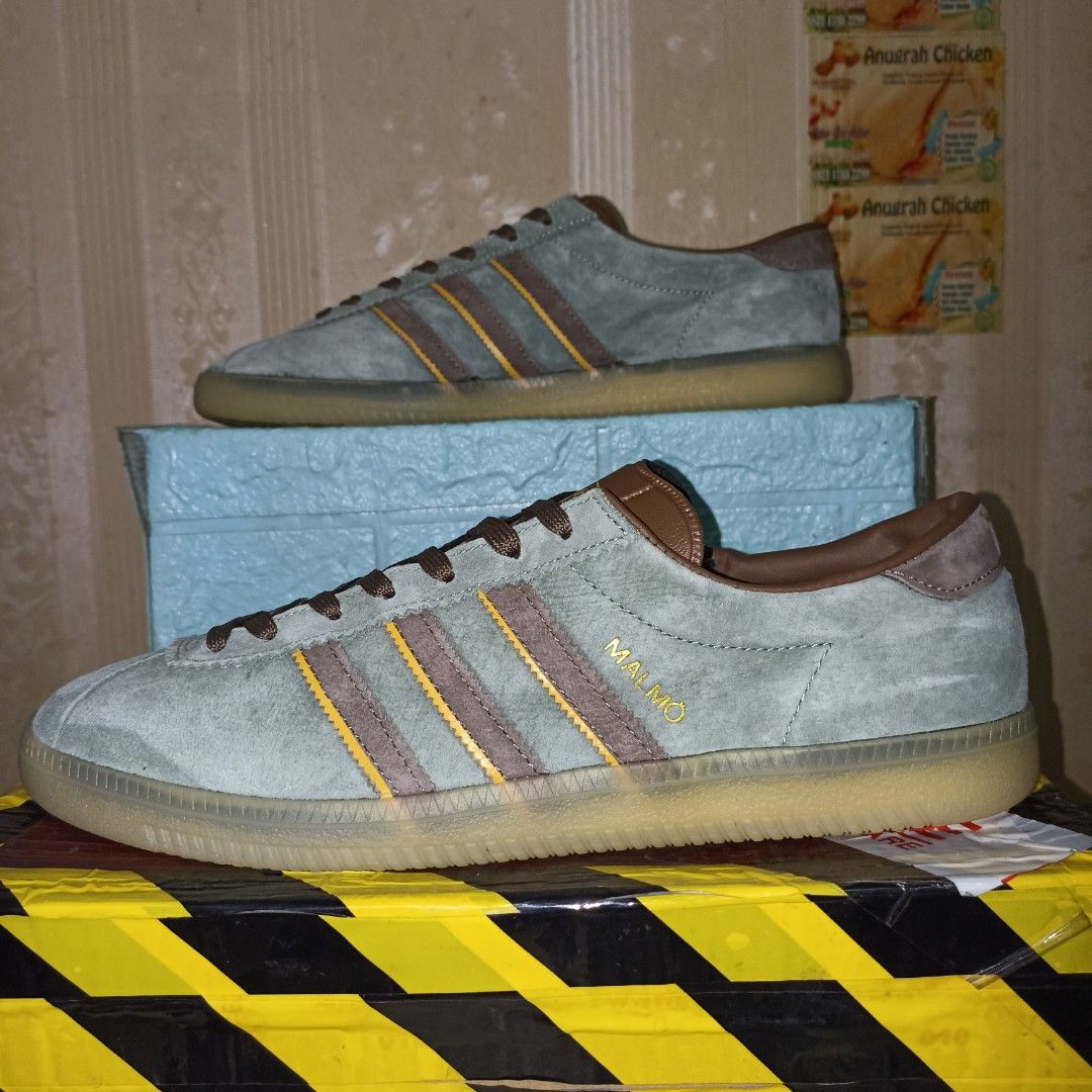 Adidas Malmo Green Brown LikeNew Sepatu size 44 27 5 28cm
