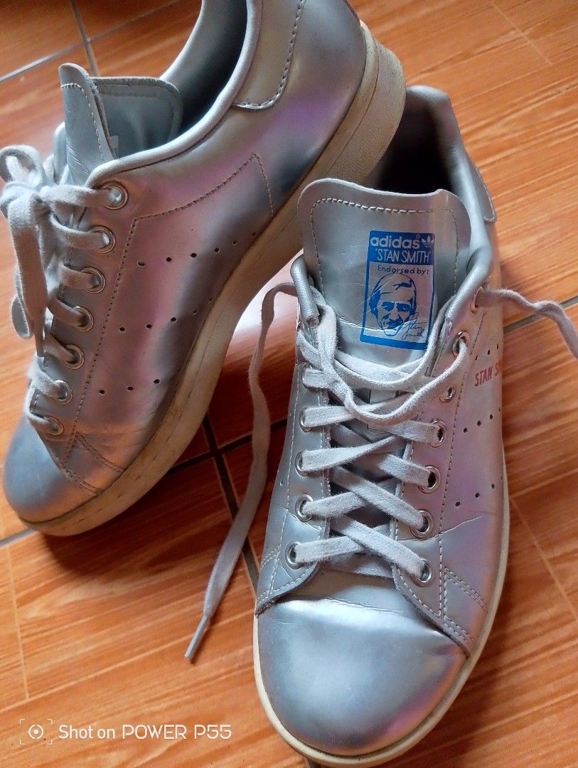 Sepatu Stan Smith Silver Adidas Stan Smith Silver Metallic, Fesyen