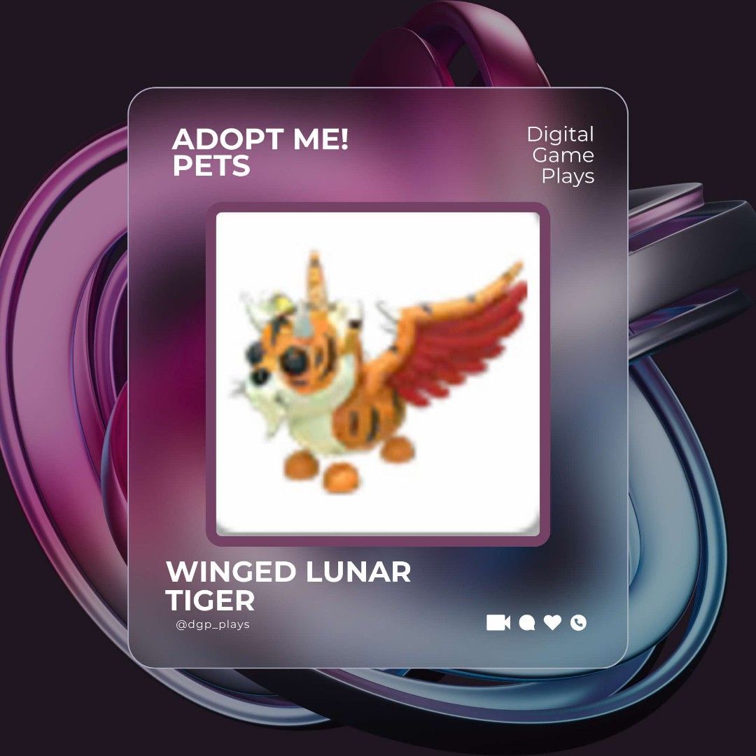 Adopt Me | Winged Lunar Tiger | ADM Pets | No Potion (Category: Others) located in Manila. Submitted by dgp_plays (Listing ID 1325253602, Image 1). Description: .