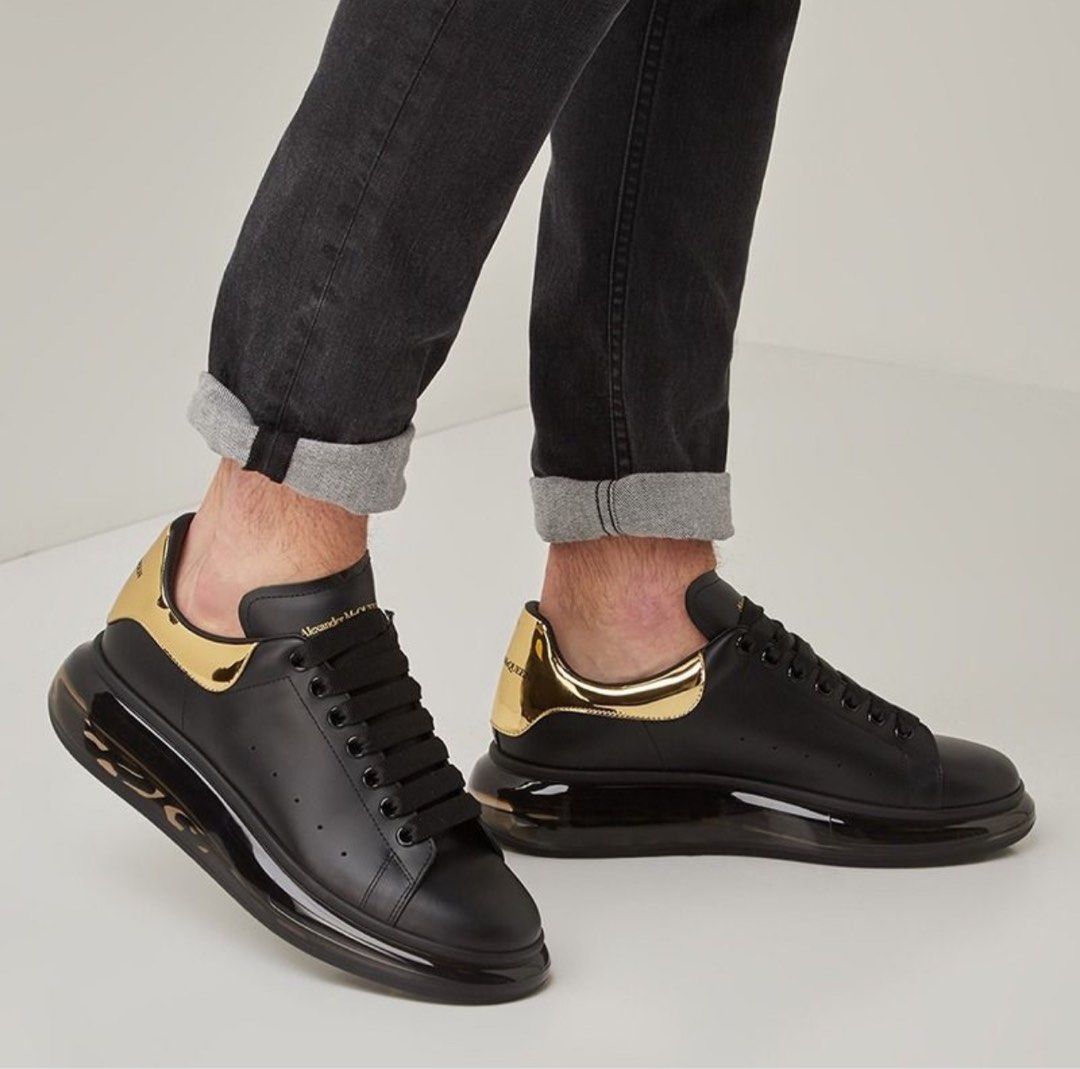 Alexander mcqueen black and gold discount