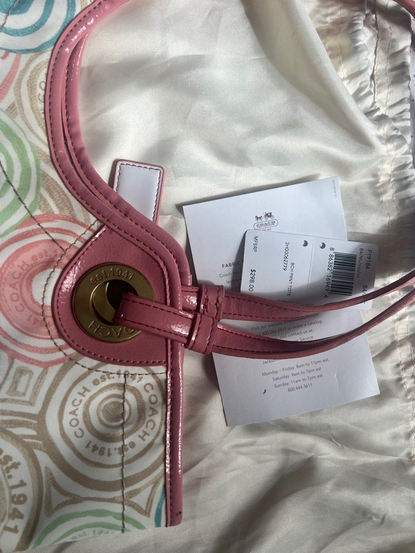 Authentic Coach Shoulder Bag - Brand New (Category: Luxury Bags & Wallets) located in Malabon City. Submitted by lesthriftmnl (Listing ID 1325165700, Image 2). Description: Authentic Coach Multicolor The Beach Print F19184 Tote Bag Pink (Brand New) 100% Legit Imported from US With Original Dust Bag With Original Tags What you see is what you get. Since the pouch does not include any protective cover for the pouch. We will pack in the most care po
