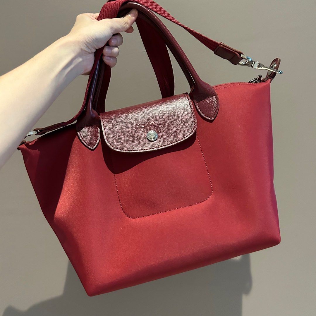 Authentic Longchamp Le Pliage Neo Top Handle Crossbody Nylon Bag Small