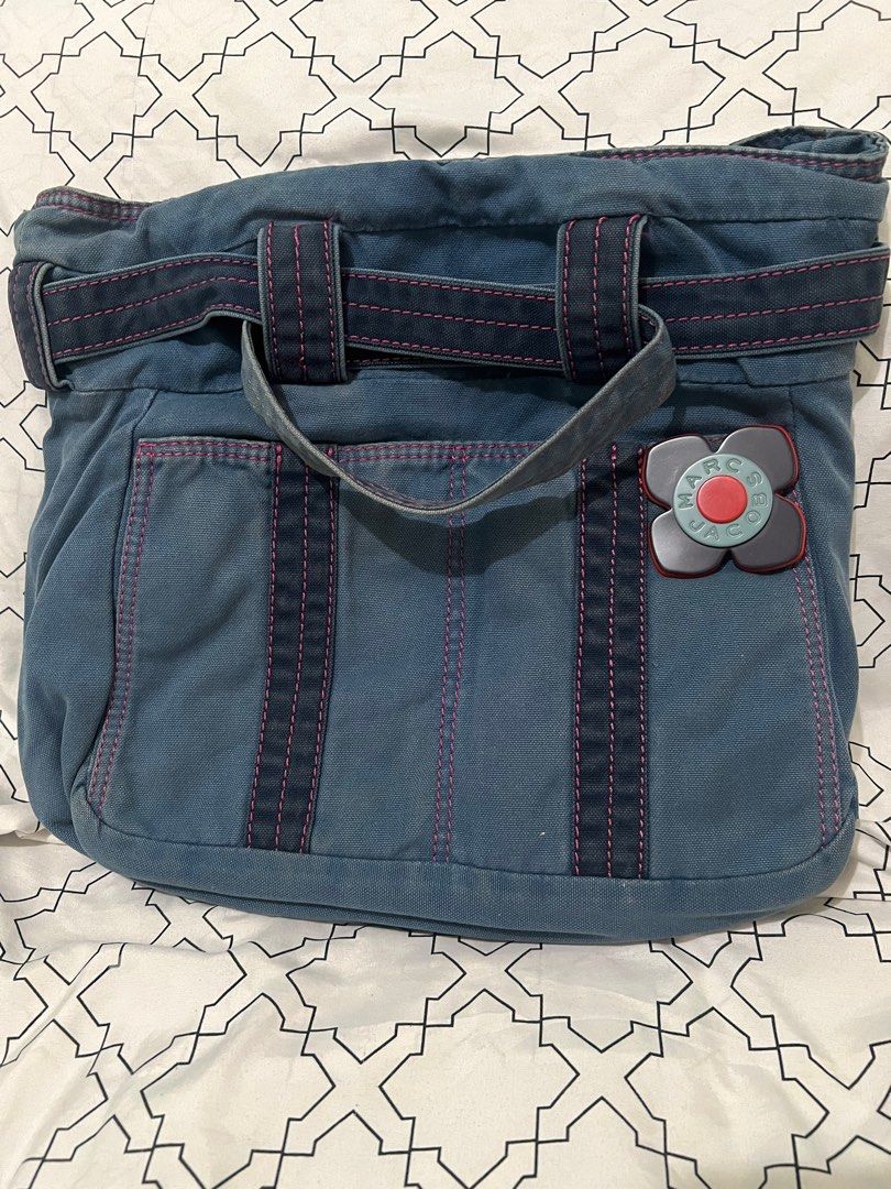Authentic Marc Jacobs Denim bag (Category: Luxury Bags & Wallets) located in Pasay City. Submitted by damoreluxe (Listing ID 1325164552, Image 1). Description: Authentic Marc Jacobs denim bag Please manage your expectation since this is a preloved bag with normal signs of use..