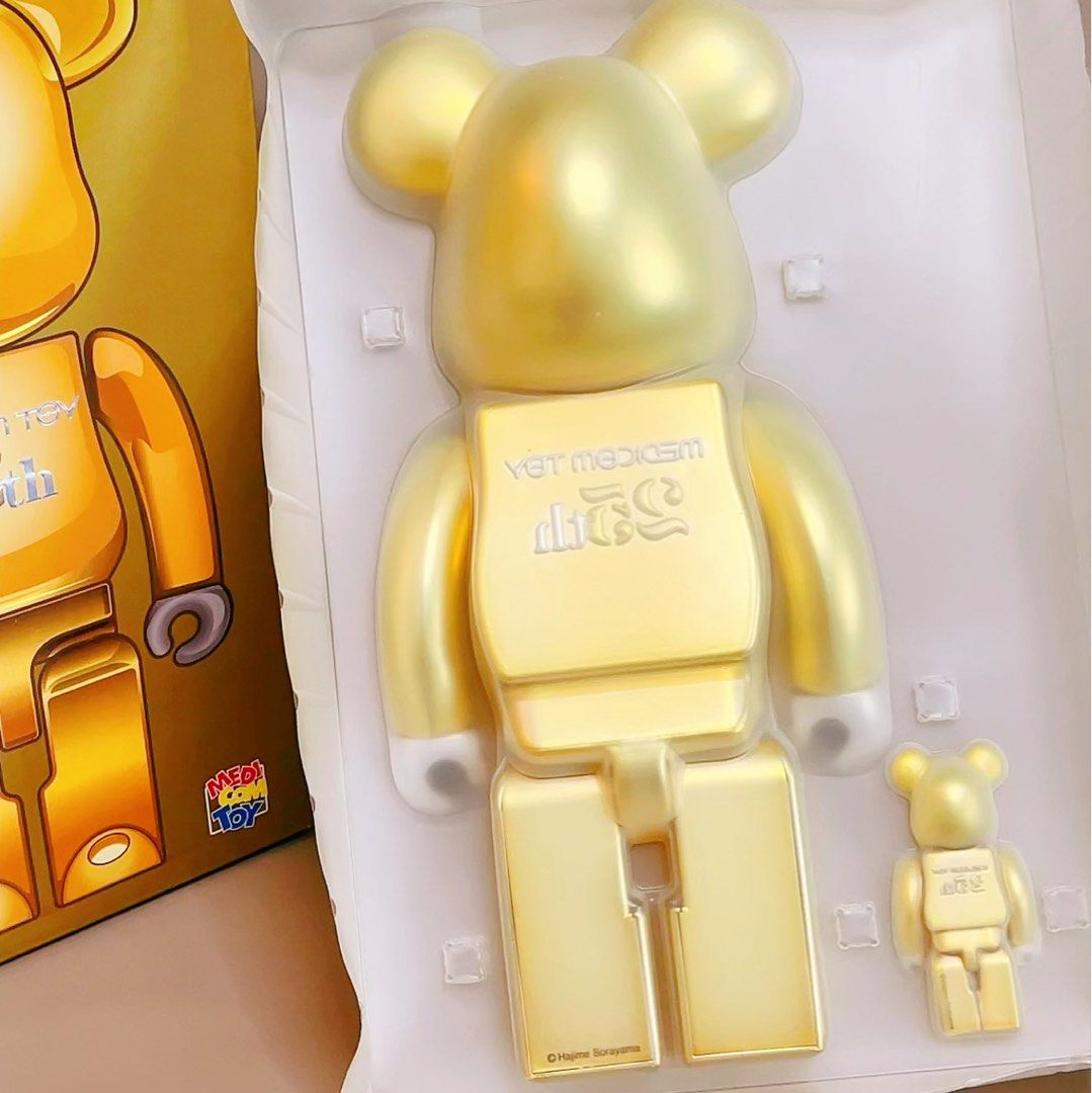 【数量は多】 Bearbrick 400% 100% MEDICOM TOY 25th ANNIVERSARY MODEL (Gold キューブリック、ベアブリック
