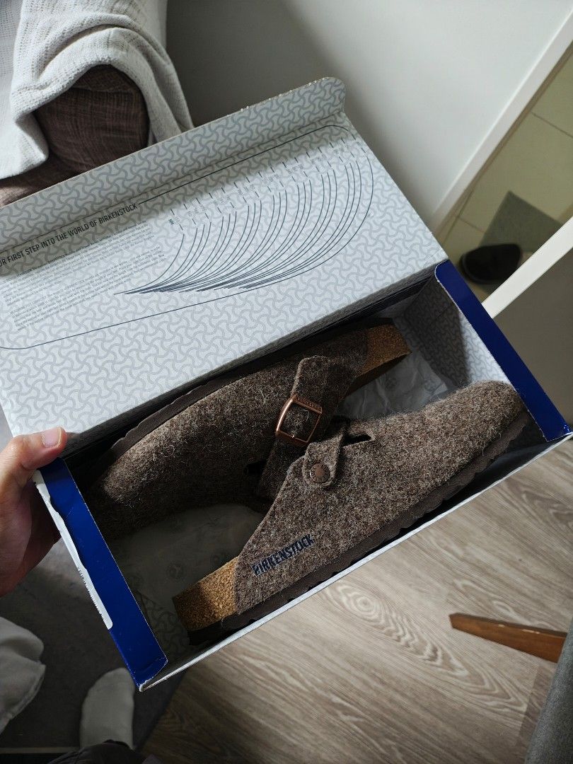 birkenstock boston wool felt cacao