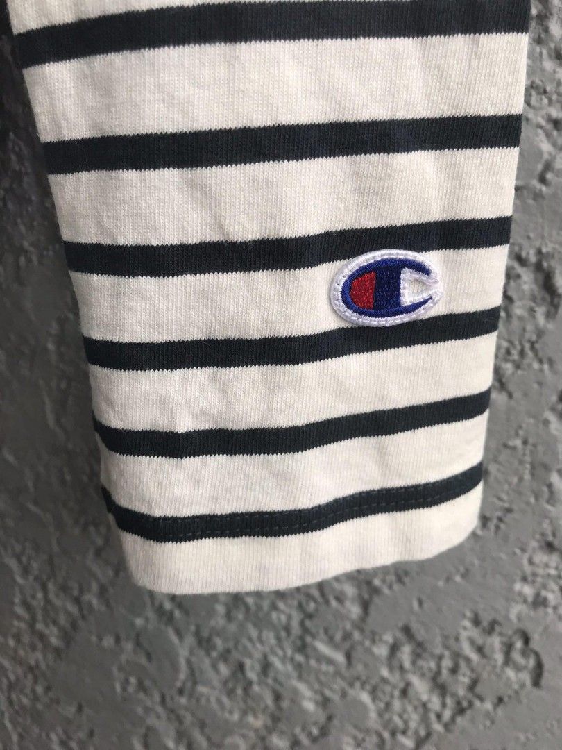 Champion sweater black and white stripes 2025