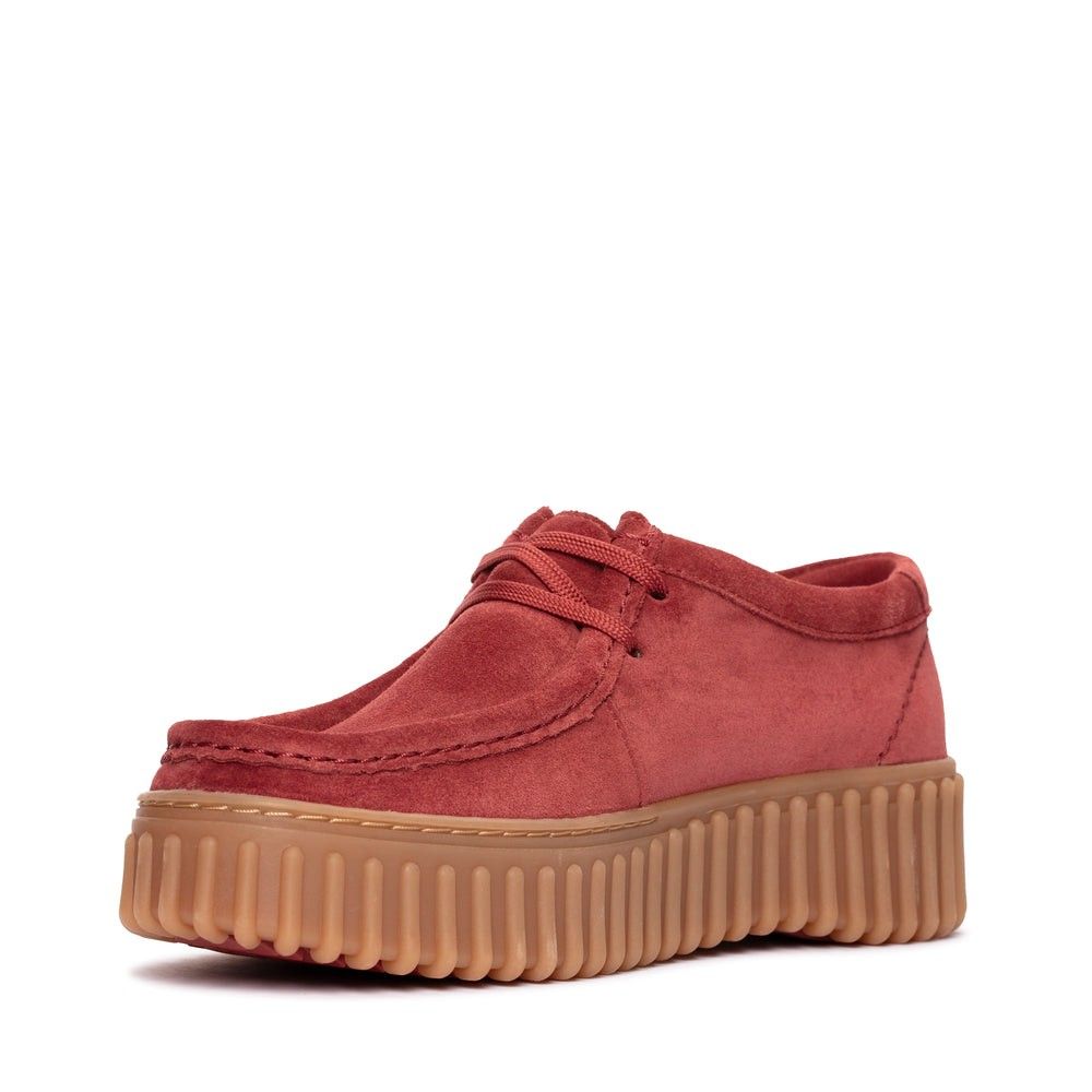 Clarks red loafers top