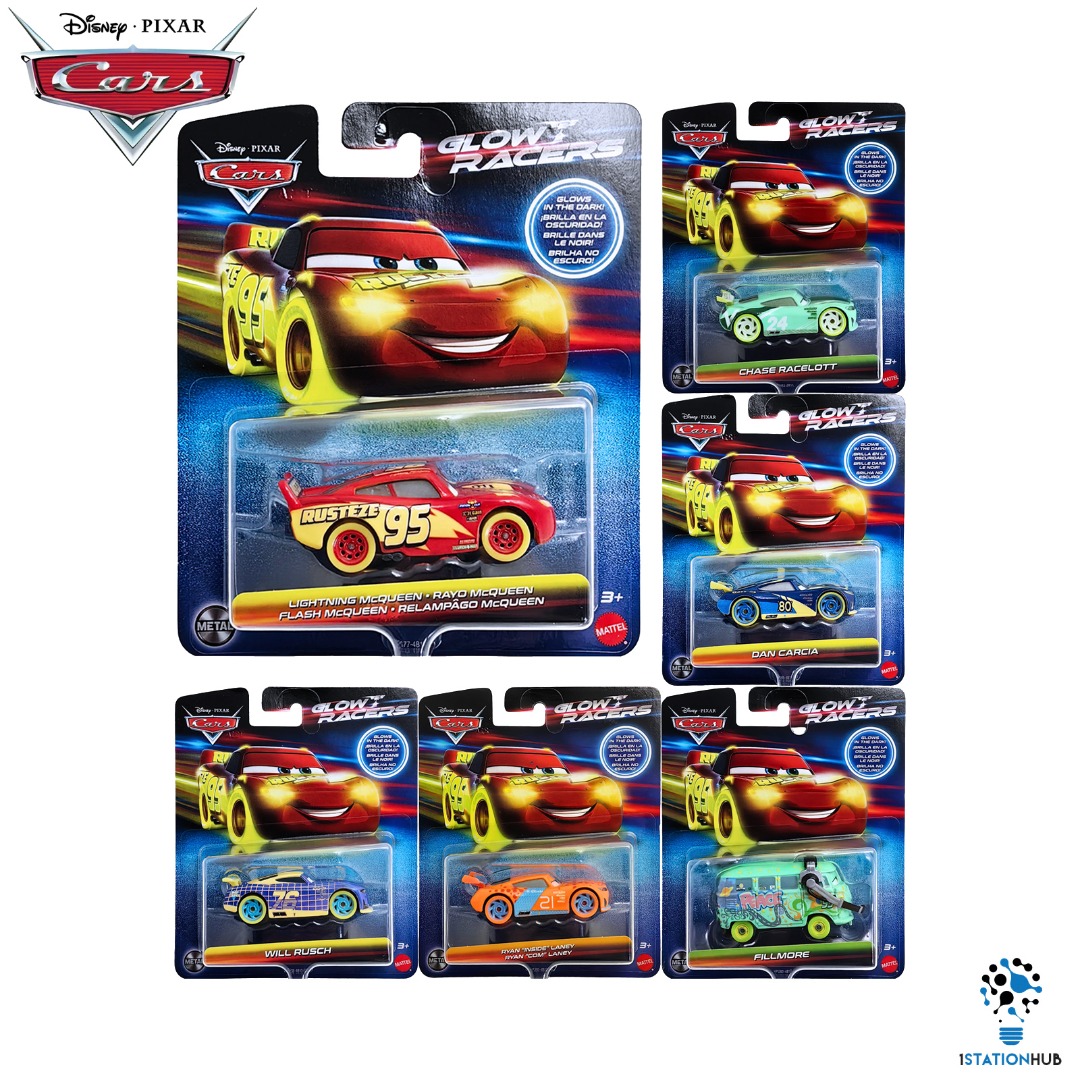 Disney and Pixar Cars Glow Racers | Glows in the Dark | Gift Kids ...