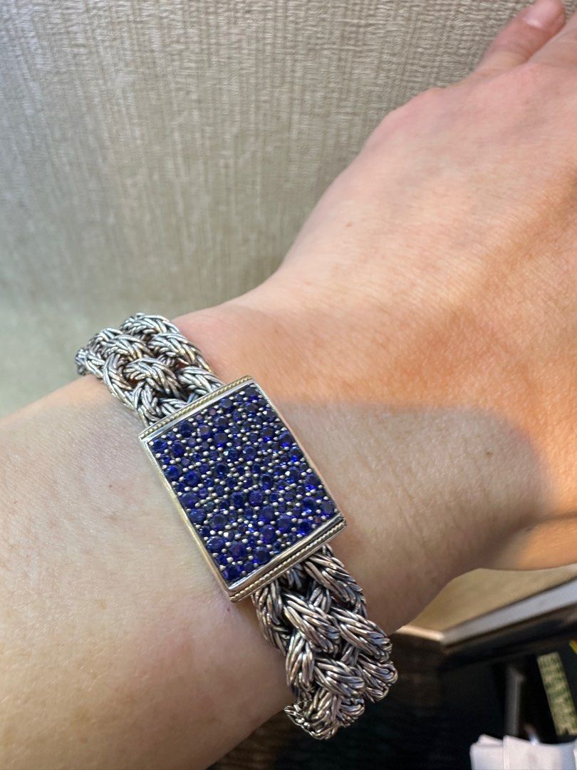 Mens blue sapphire bracelet shop