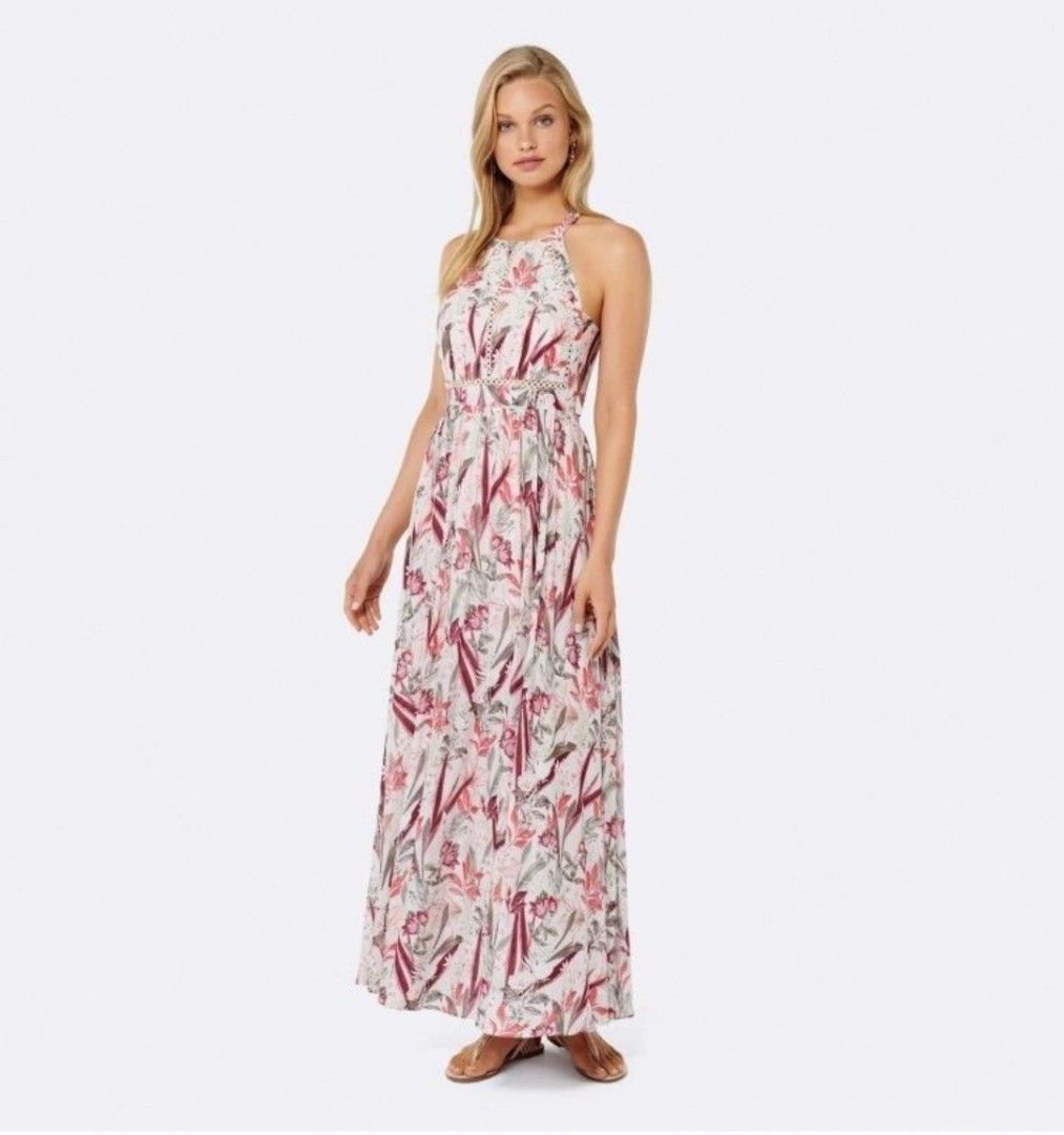 Elka Lace Spliced Maxi Dress