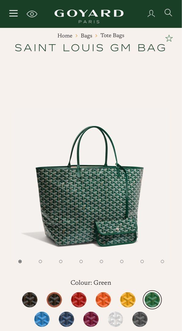 Goyard st louis gm green new arrivals