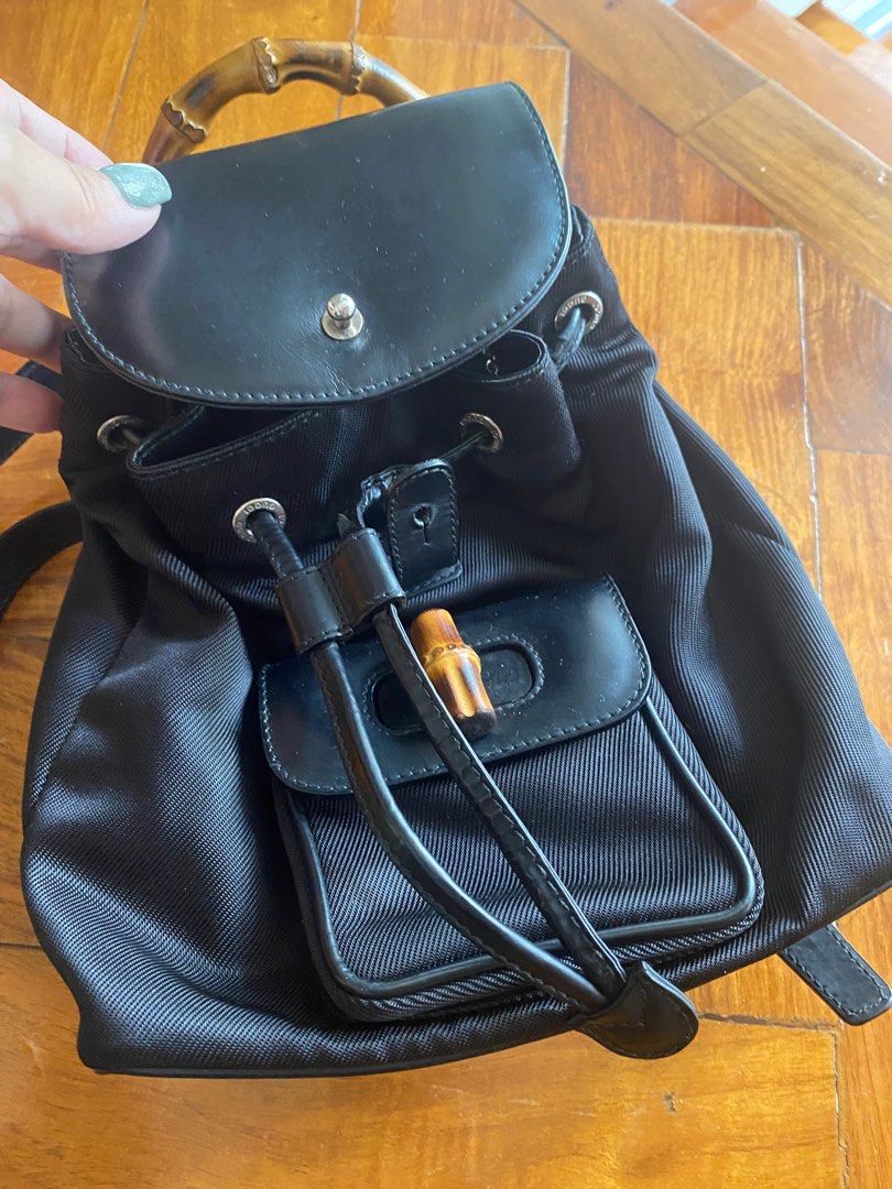 Gucci bamboo backpack vintage clearance