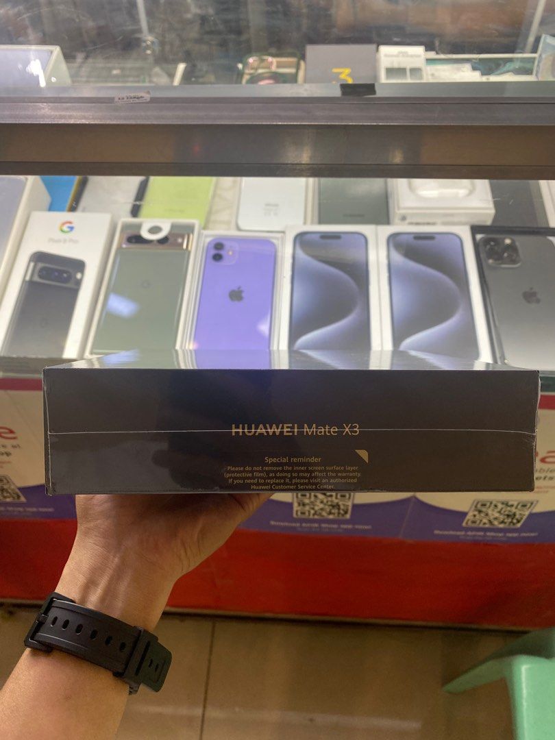 Huawei Mate X3 12/512gb (Category: Huawei) located in San Juan City. Submitted by rodelmarllemit (Listing ID 1325179475, Image 3). Description: Brand new Huawei Mate X3 Rom: 512gb Ram: 12gb 7 days replacement Facebook Page: Helu’s Gadgets Txt or Call •09266836637 Mode of Payment: •Cash •Bank Transfer •GCash & Paymaya Installment: •Credit Card •Ggives •Cash on Delivery •Shipping •Meet Up •Trade In You can visit our Physical store in Stall number Y