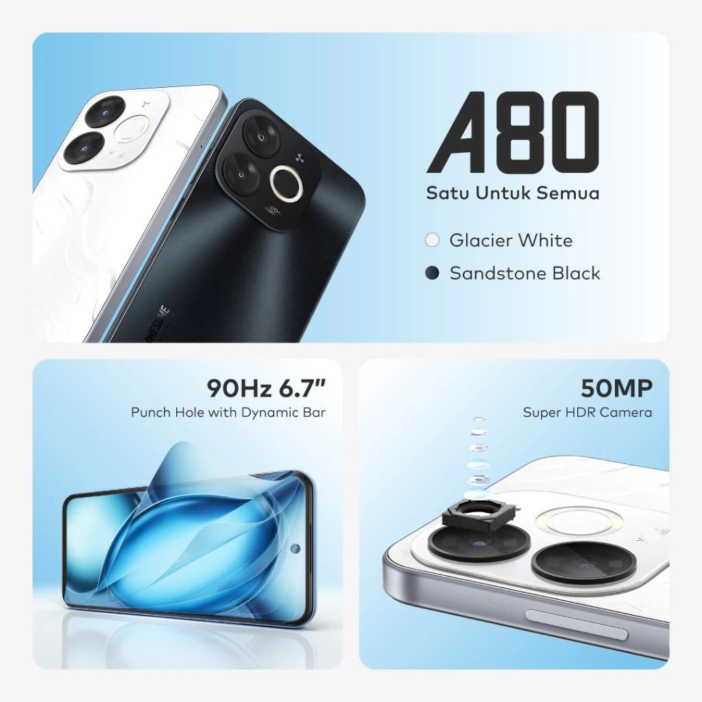 itel A80 4+4/128GB Memory 50MP Super HDR Camera Pioneering Design