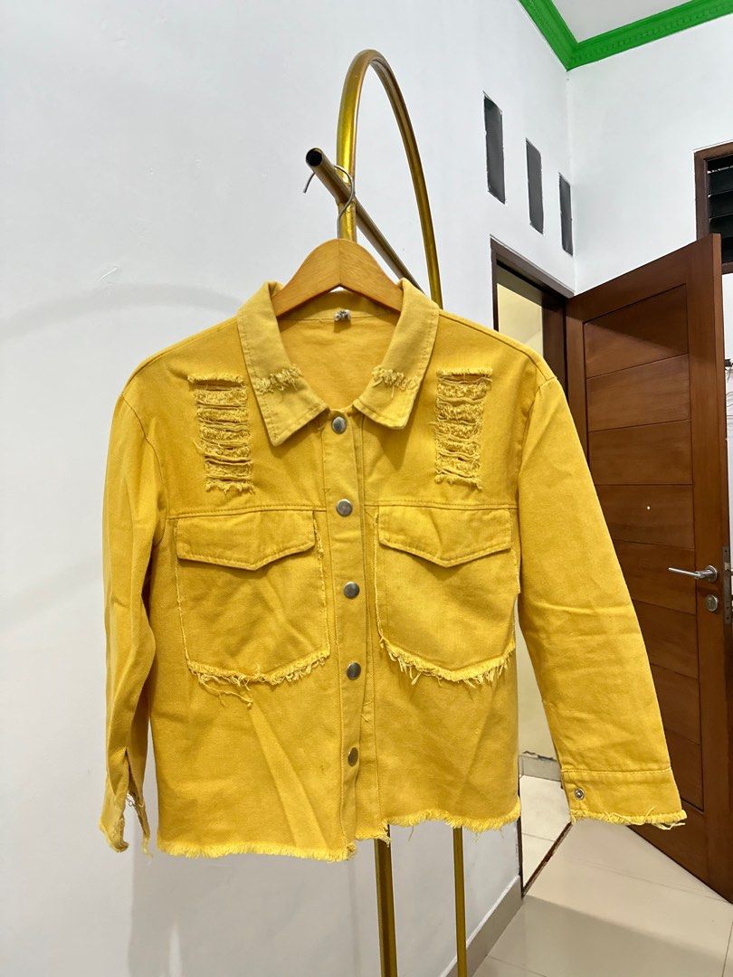 Jaket jeans mustard store