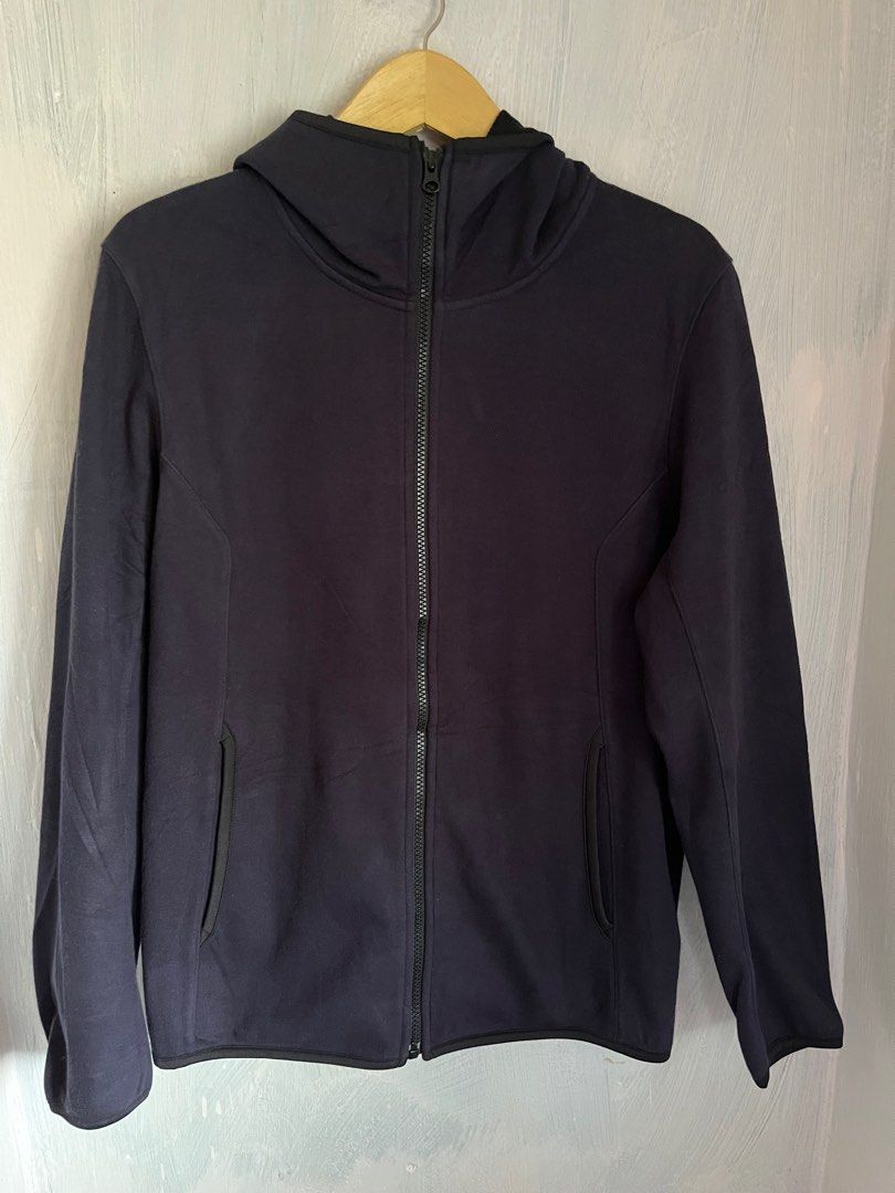 Jaket Uniqlo Heat Tech Hoodie Navy