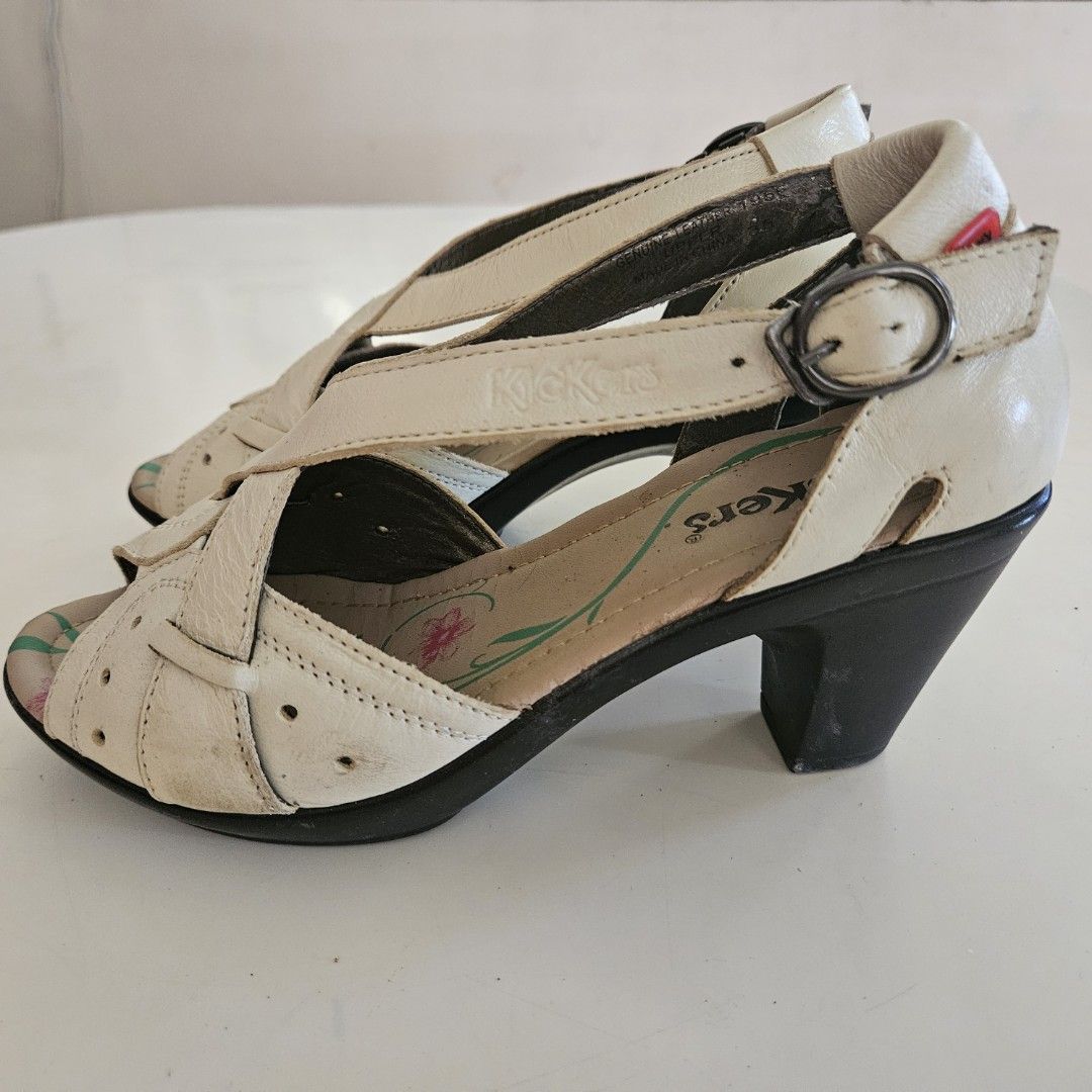 Kickers White High Heels Fesyen Wanita Sepatu di Carousell