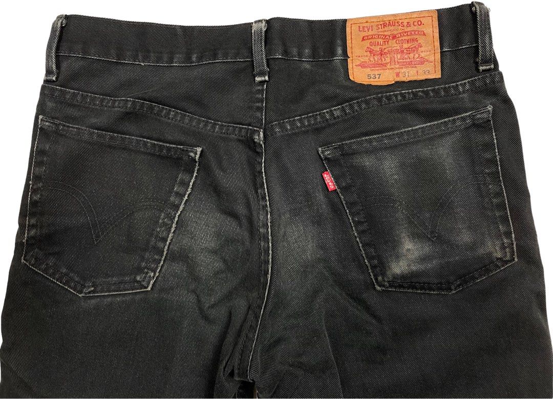 Levis Lot 537 Black Denim Vintage Pants Luxury Apparel on Carousell