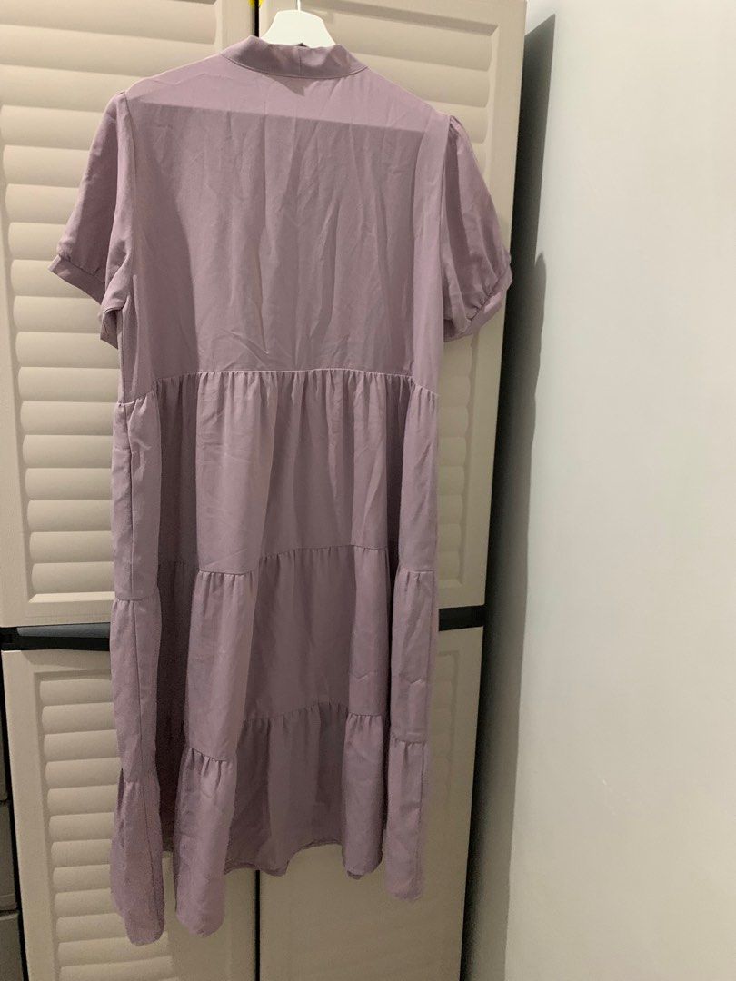 Lilac/lavander/purple chiffon layered dress (Category: Dresses) located in Bulacan. Submitted by shoppingact (Listing ID 1325264021, Image 3). Description: Best fit xl Thrifted. Might have flaws, run, missing button, small hole, discoloration but in excellent condition. Please manage your expectations. Final sale. No return no exchange. .