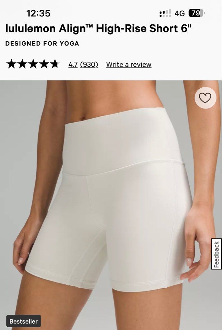 lululemon align high rise short 6