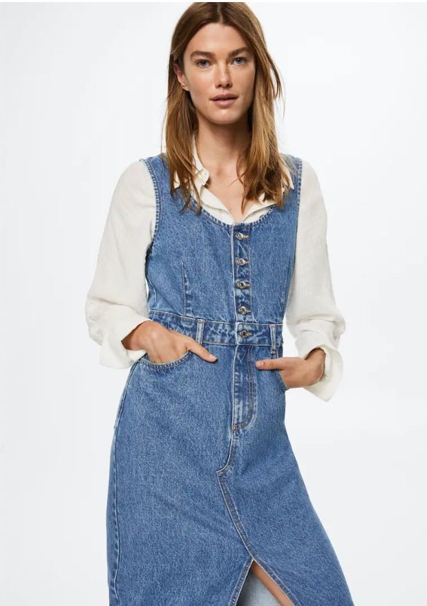 Mango jeans dress top