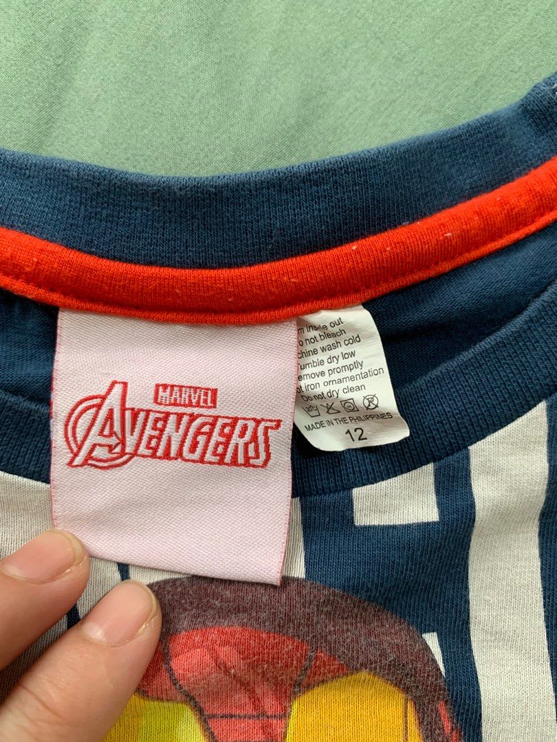 Marvel Shirt size 12 (Category: Babies & Kids Fashion) located in Pasay City. Submitted by mliam (Listing ID 1325164734, Image 3). Description: Shipping shouldered by buyer Lalamove/grab/jnt.