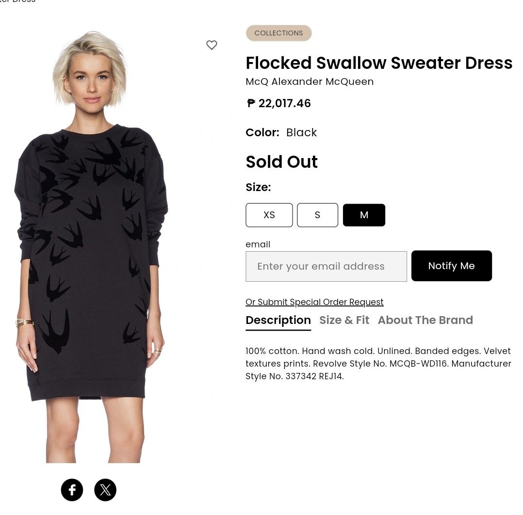 Alexander mcqueen swallow sweater dress shop