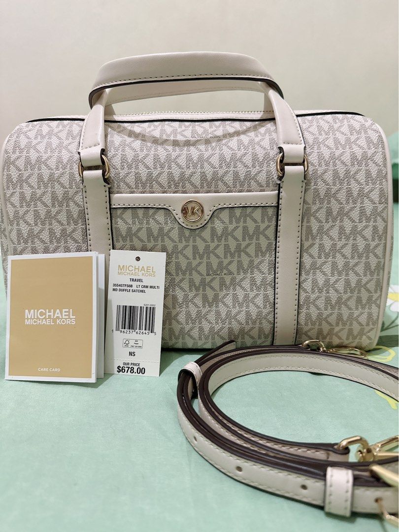 Michael kors vanilla duffle bag top