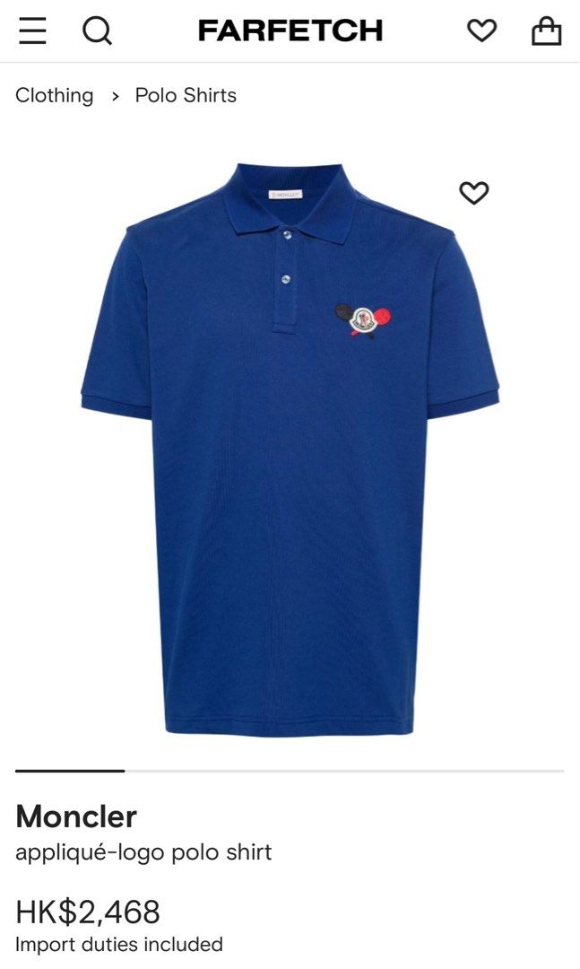 Moncler applique logo polo shirt T shirt Carousell
