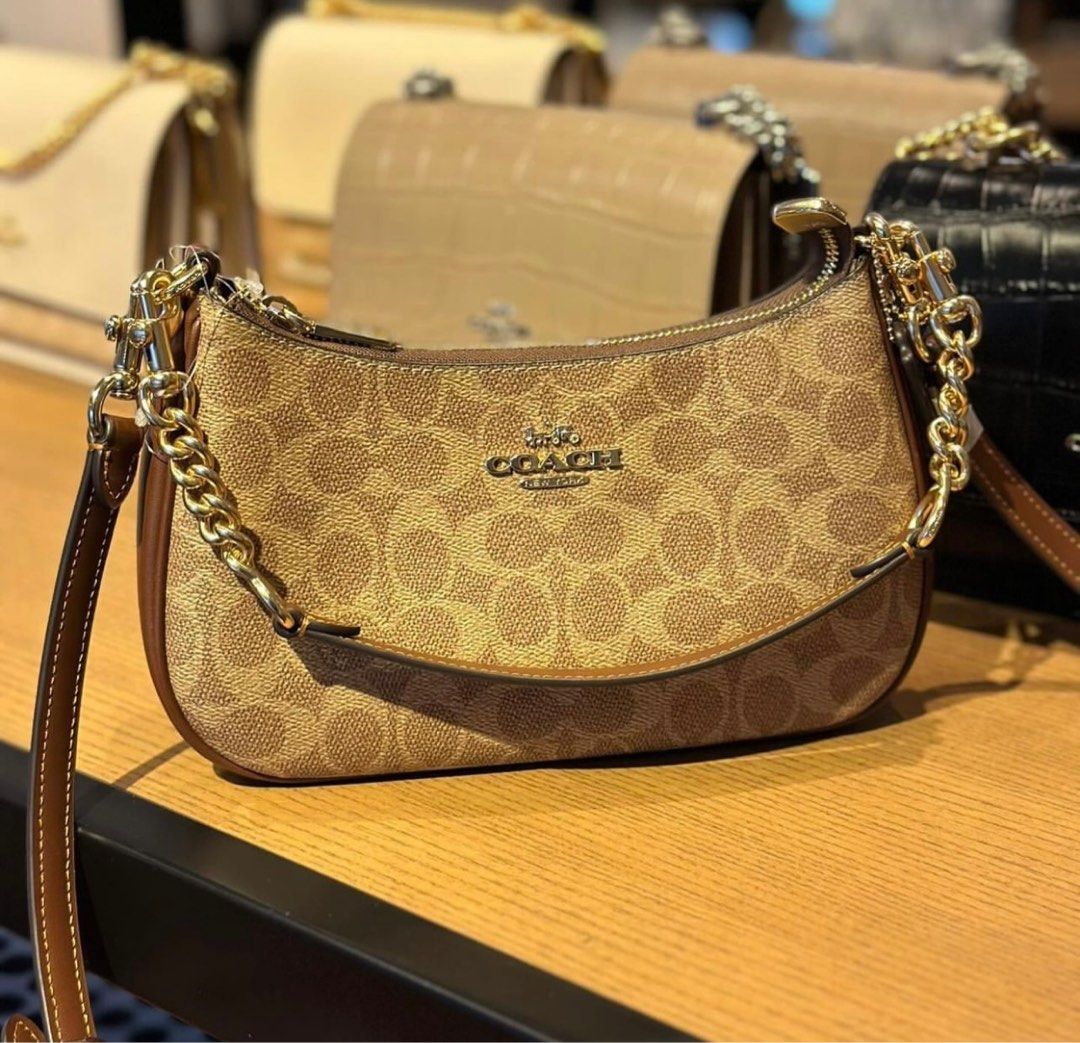 Coach tan shoulder bag cheap