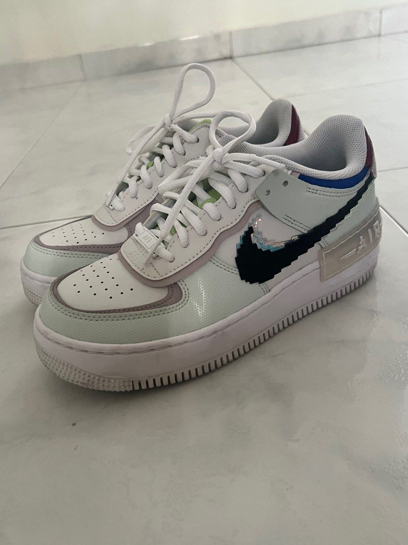 Nike Air Force 1 Shadow SE Pixel Swoosh Barely Green
