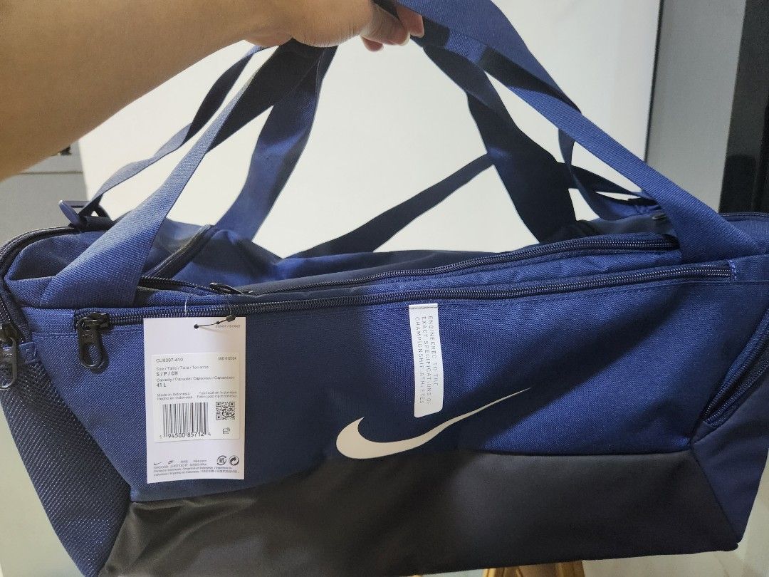 blue nike duffel bag