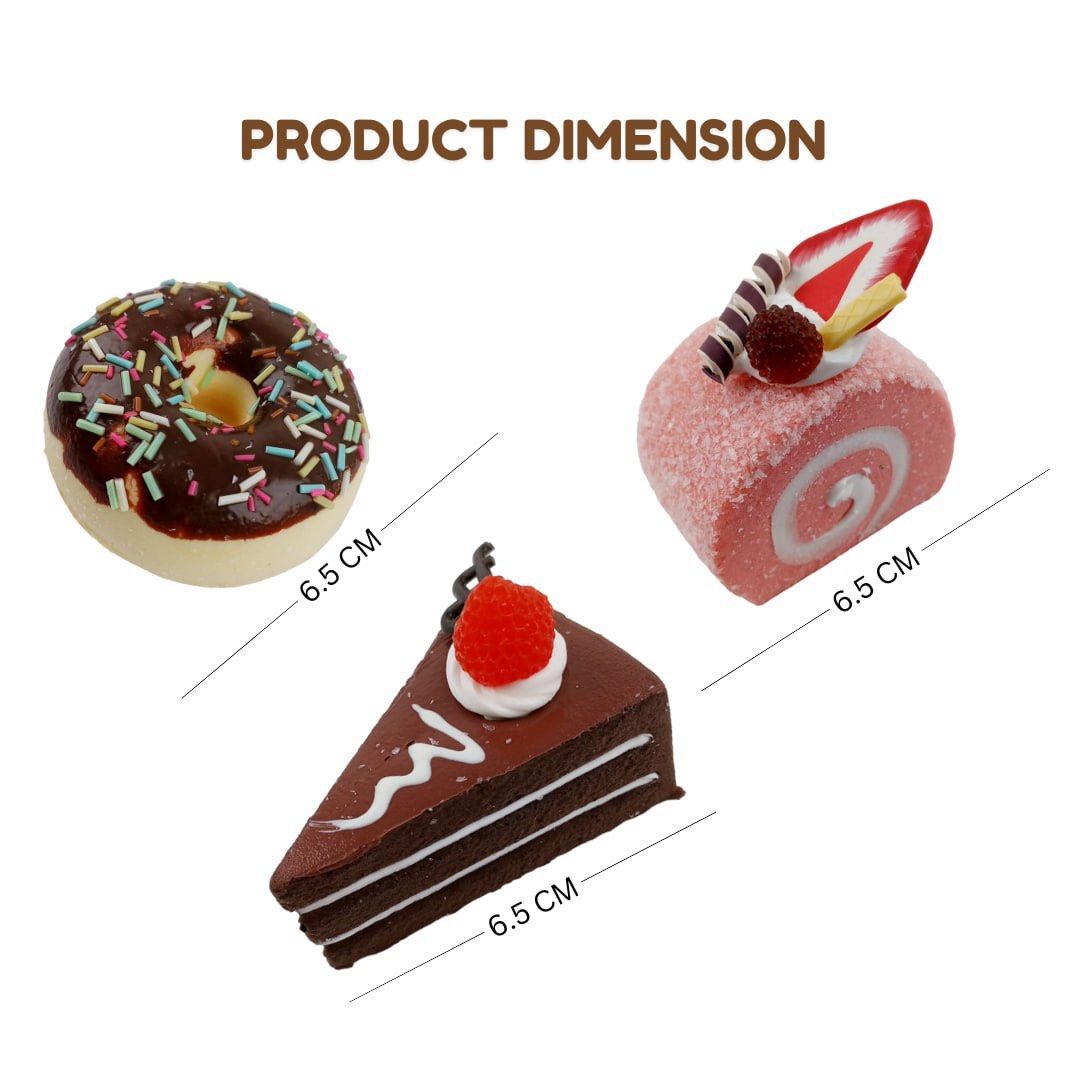 Pastry Treat Set (Category: Bakeware) located in Quezon City. Submitted by tanyachoa (Listing ID 1325129076, Image 2). Description: 6pcs/ set 3 variations: 🎈Cake Slices 🎈Cake Rolls 🎈Donuts.