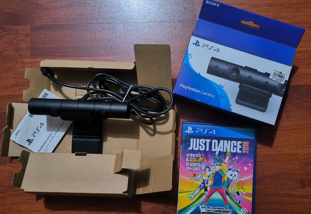 PlayStation 4 Camera Version 2 (Category: Virtual Reality) located in Pateros City. Submitted by von282 (Listing ID 1325124867, Image 1). Description: For Sale PlayStation 4 Camera Version 2 Complete with Box and Manual ❗ You Will Get: (1) Camera unit (1) Camera Holder/Mount (1) JustDance 2018 RFS: Console was upgraded to PS5.