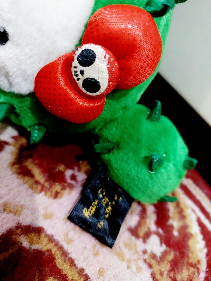Rare Tokidoki x Sanrio Hello Kitty Cactus (Category: Designer & Blind Box Toys) located in Quezon City. Submitted by maugnolia (Listing ID 1325226987, Image 3). Description: • Dupli from collection 🥰 • Repainted yellow chili pepper • Some fabric run or faded areas on iconic skull on bow • Faded cloth tag ✅ Actual photos posted (sometimes photo references included with credits to the owner) ✅ All items washed and/or sanitized unless stated otherw